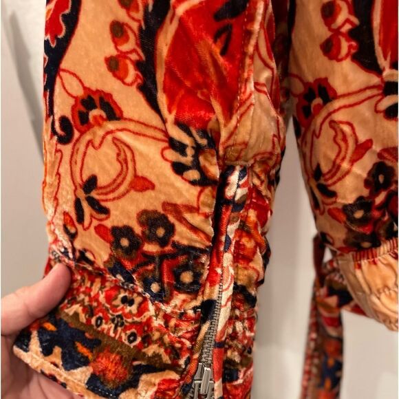 NEW Free People Bailey Velvet Moto Jacket.Size S - Picture 10 of 16